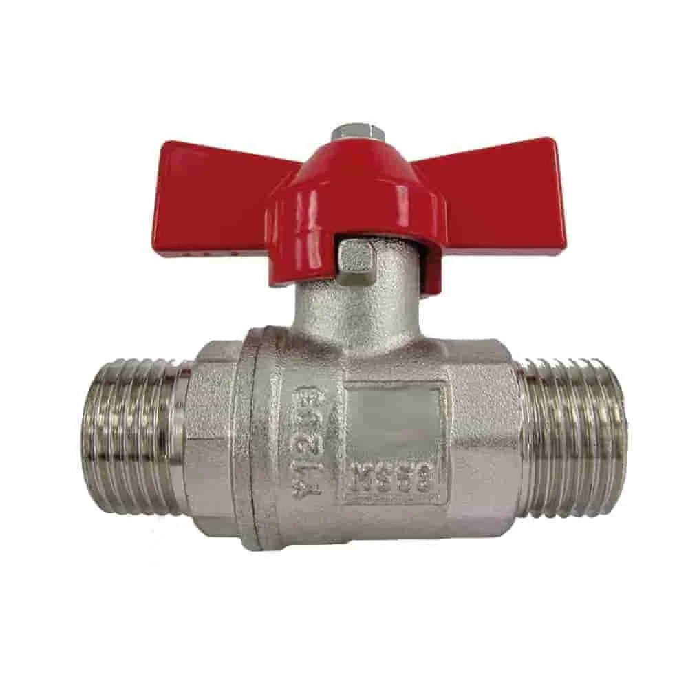 "Kogelkraan 1/2 inch, Vleugelgreep, Messing, Buitendraad image"