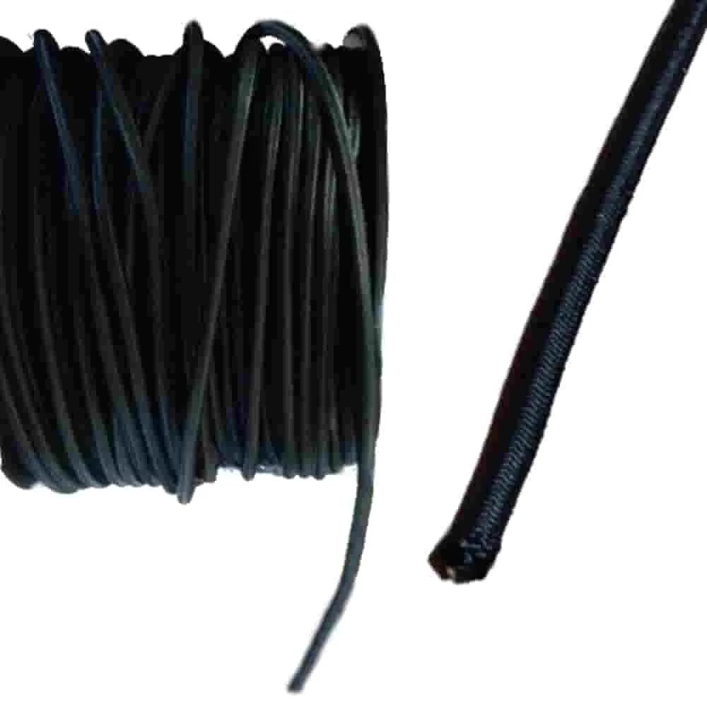 "Elastisch koord 8 mm, zwart, 20 meter - UV-bestendig spanelastiek image"