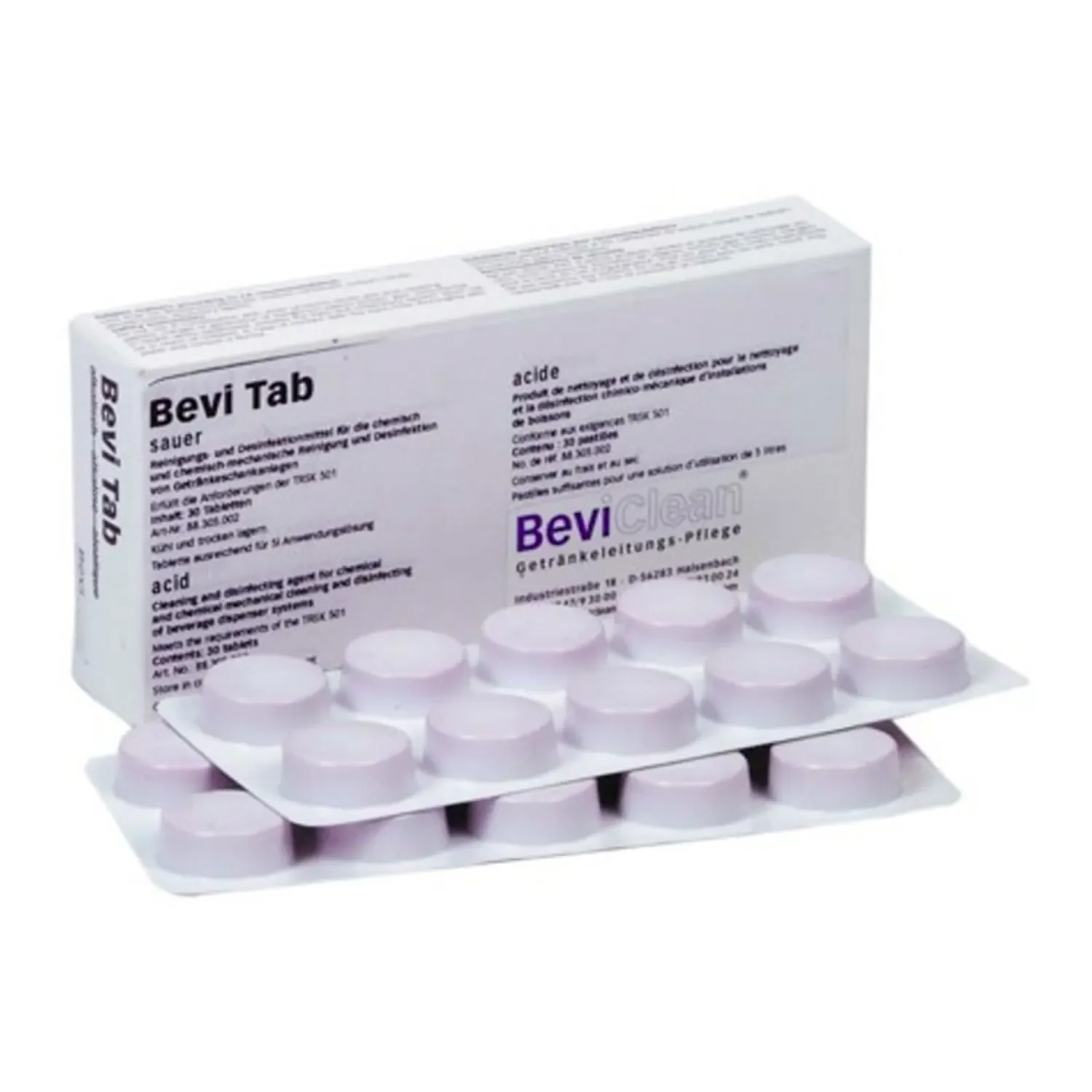 "Bevi Tab - Zuur reinigingsmiddel voor dranklijnen, reinigingstabletten, сena per stuk image"