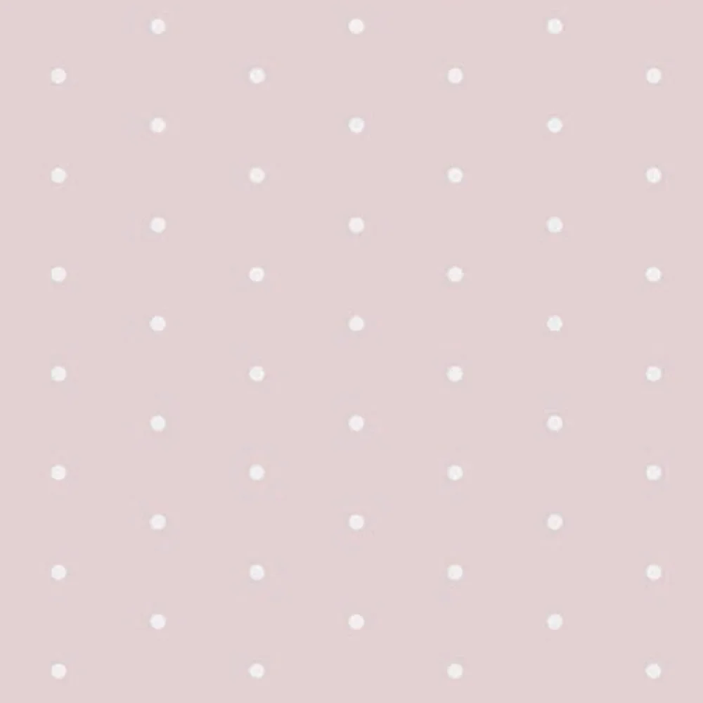 "Casadeco My Little World behang witte stippen op roze image"