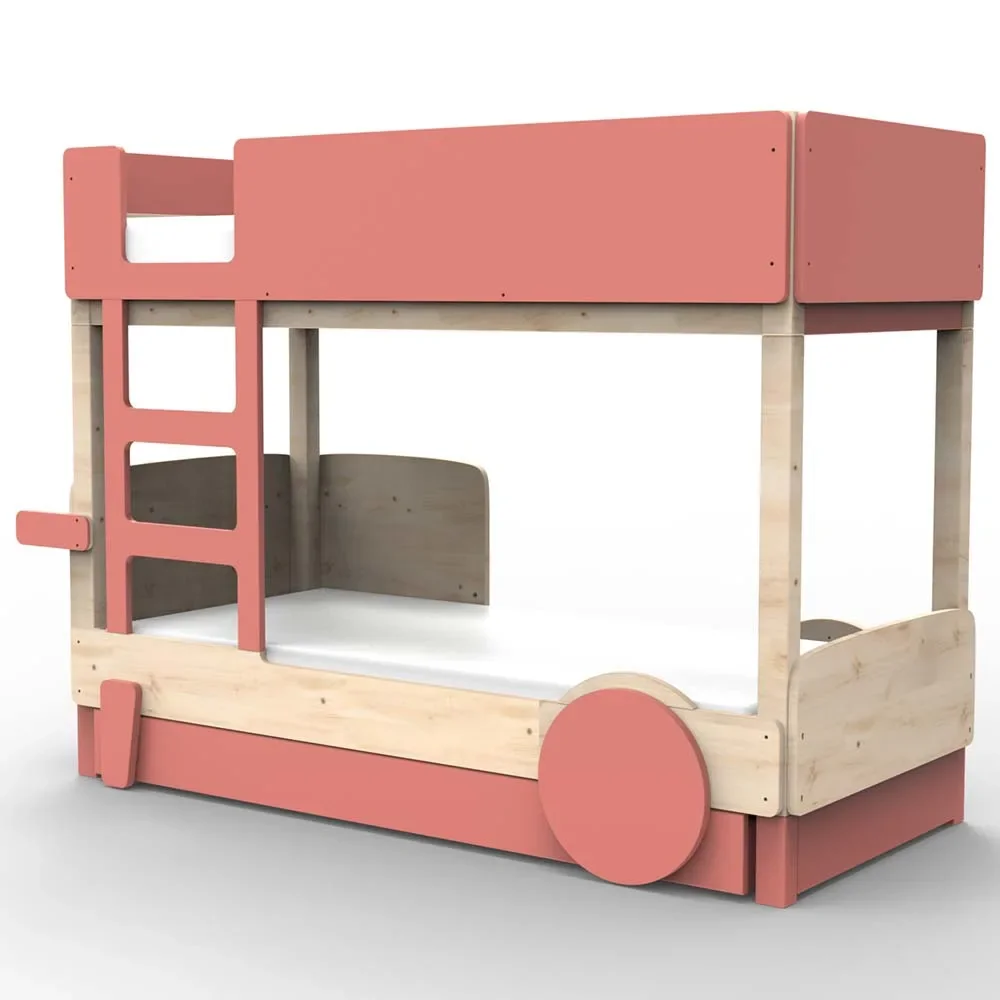 "Mathy by Bols stapelbed "Discovery" met bedlade, Kleurelementen: koraal image"