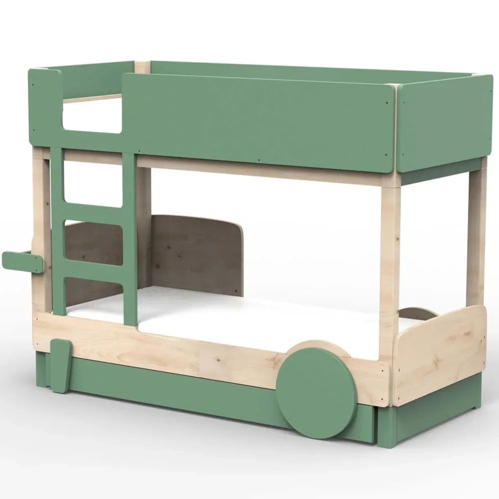 "Mathy by Bols stapelbed "Discovery" met bedlade, Kleurelementen: Jungle Green image"