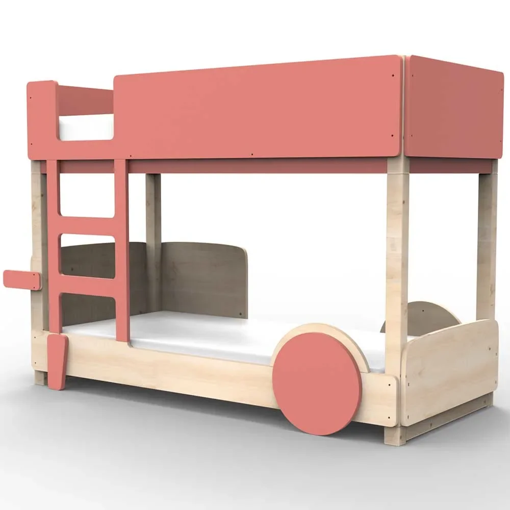 "Mathy by Bols stapelbed "Discovery, Kleurelementen: koraal image"