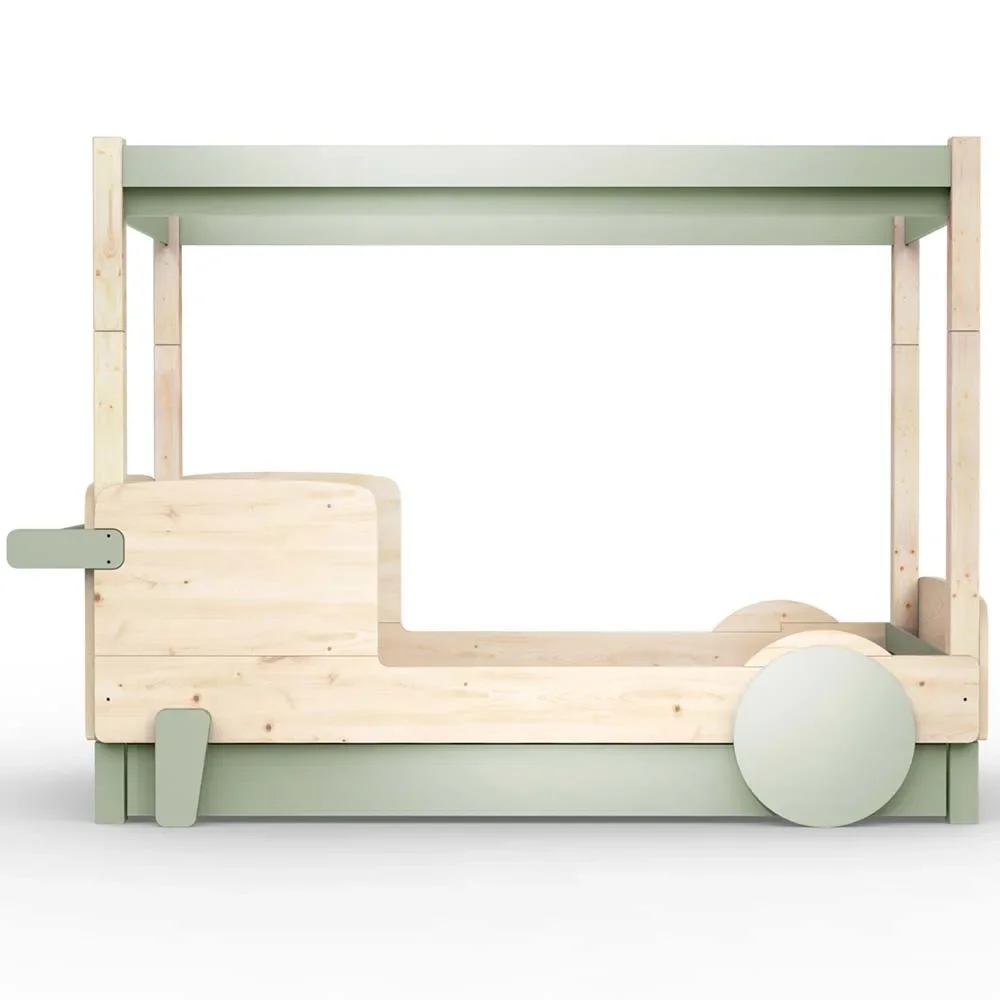 "Mathy by Bols hemelbed "Discovery" met bedlade, Kleurelementen: Mos grijs image"