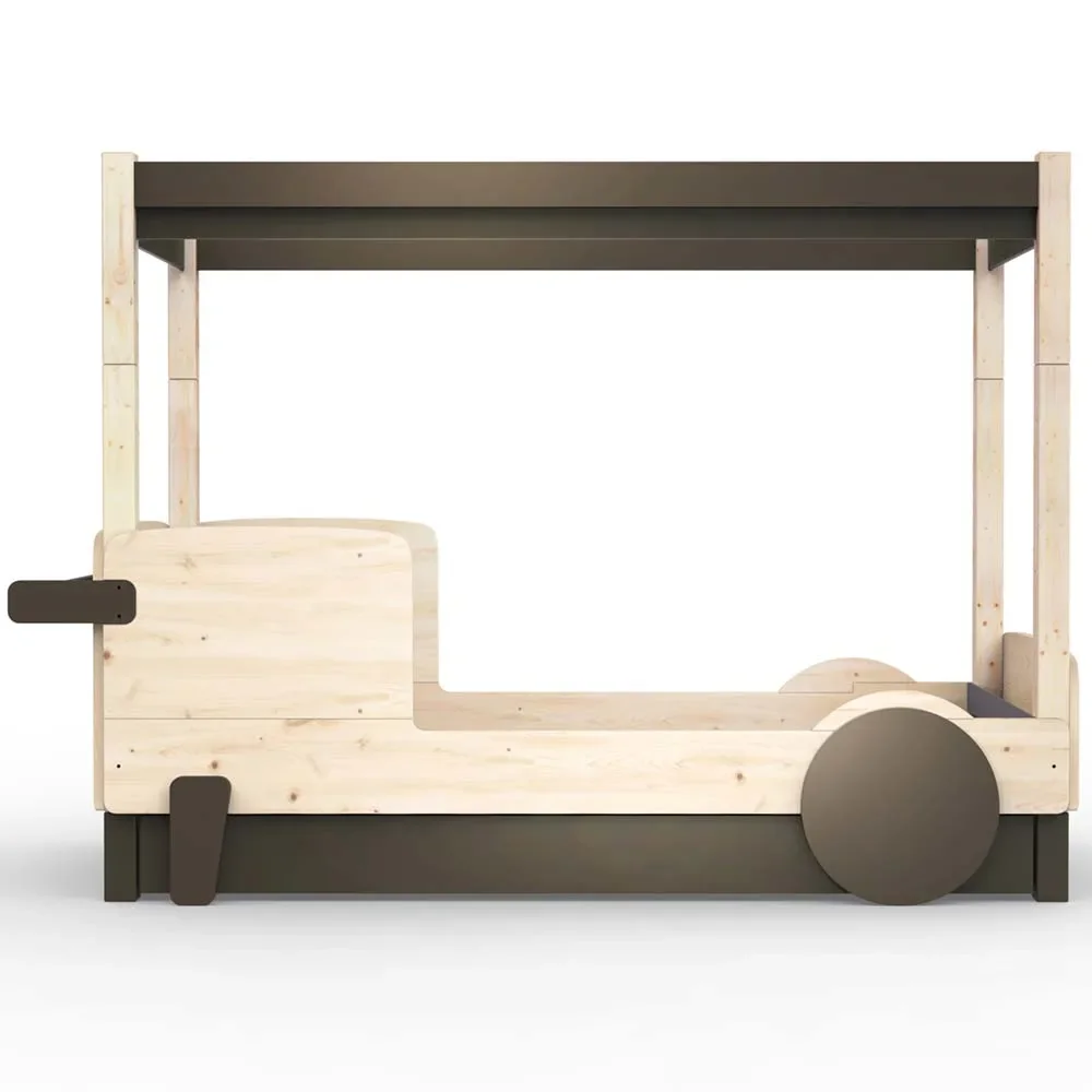 "Mathy by Bols hemelbed "Discovery" met bedlade, Kleurelementen: artisjok image"