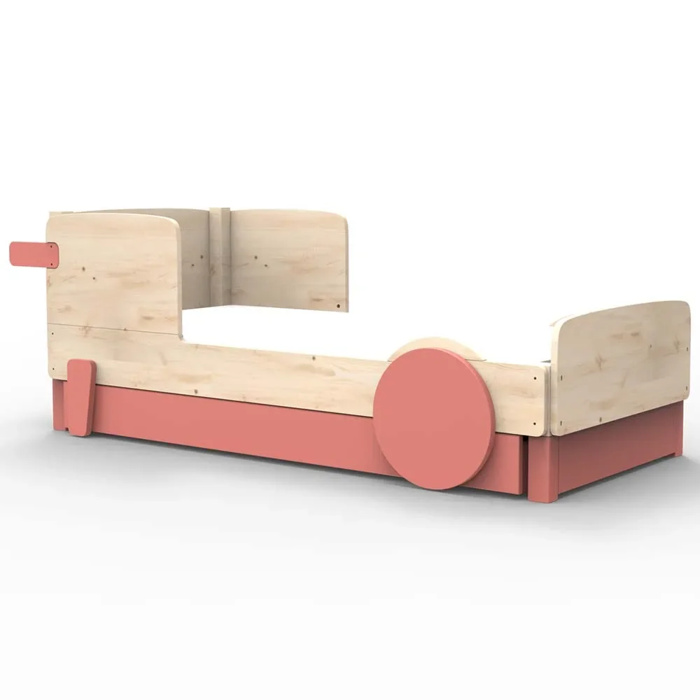 "Mathy by Bols Einzelbett "Discovery" met bedlade, Kleurelementen: koraal image"