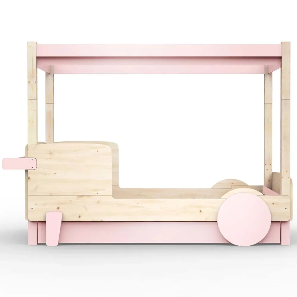 "Mathy by Bols hemelbed "Discovery" met bedlade, Kleurelementen: Poederroze image"