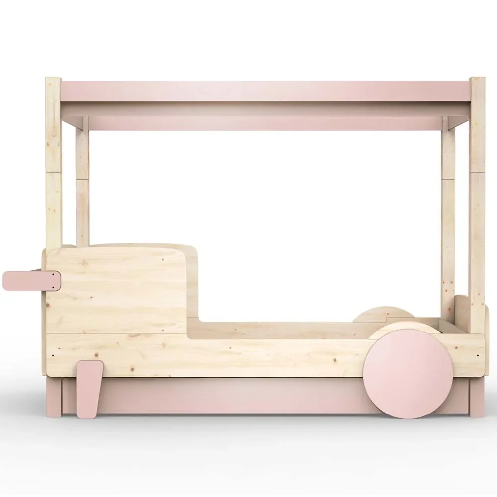 "Mathy by Bols hemelbed "Discovery" met bedlade, Kleurelementen: Winterroze image"