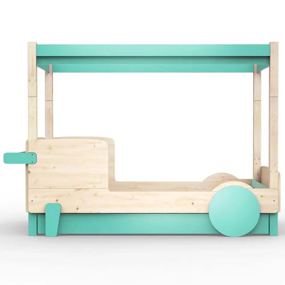 "Mathy by Bols hemelbed "Discovery" met bedlade, Kleurelementen: Licht groen image"