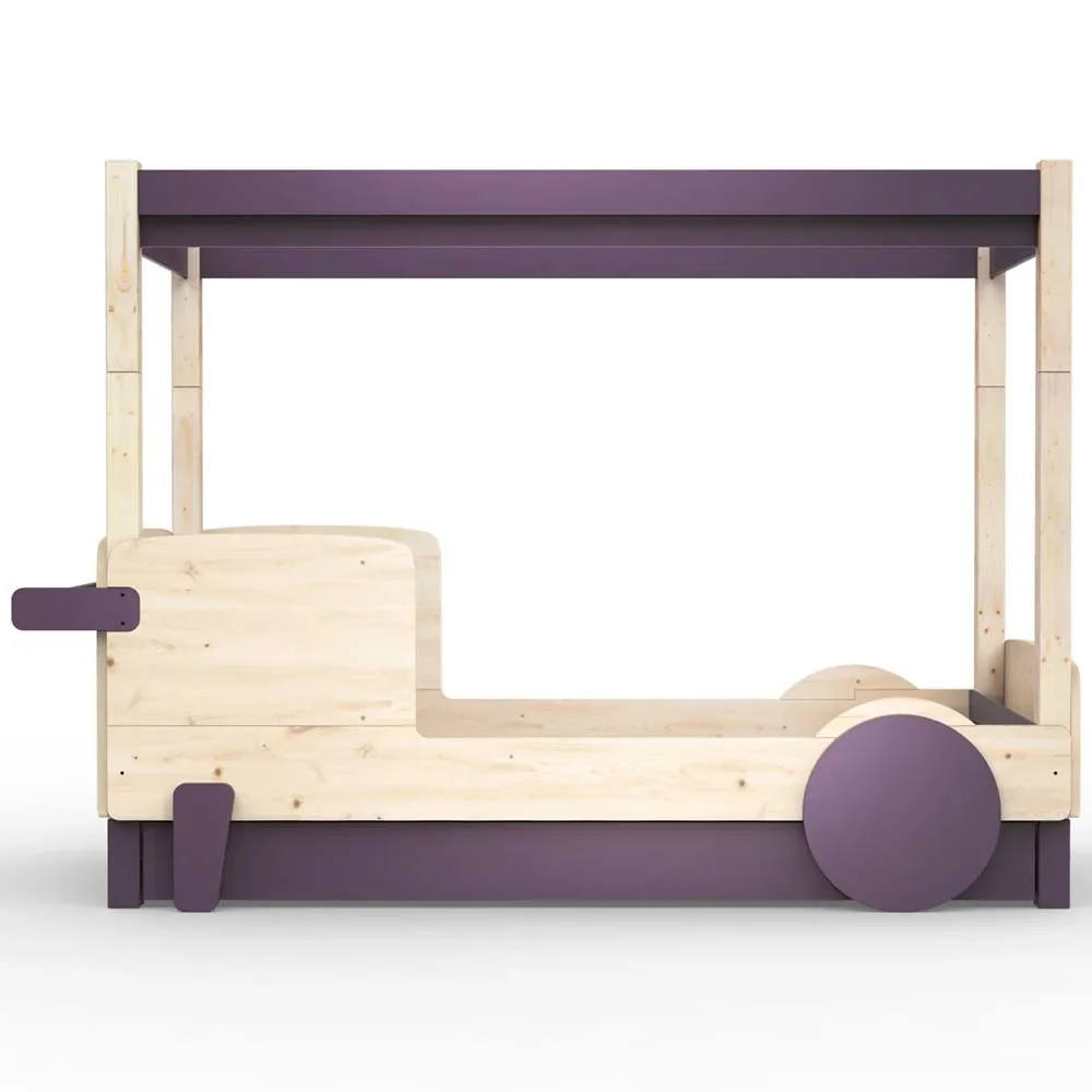 "Mathy by Bols hemelbed "Discovery" met bedlade, Kleurelementen: Cuberdon paars image"