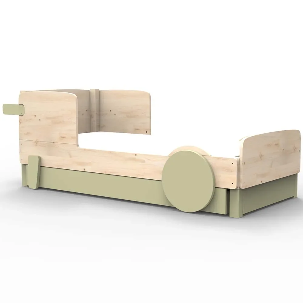 "Mathy by Bols Einzelbett "Discovery" met bedlade, Kleurelementen: Mos grijs image"