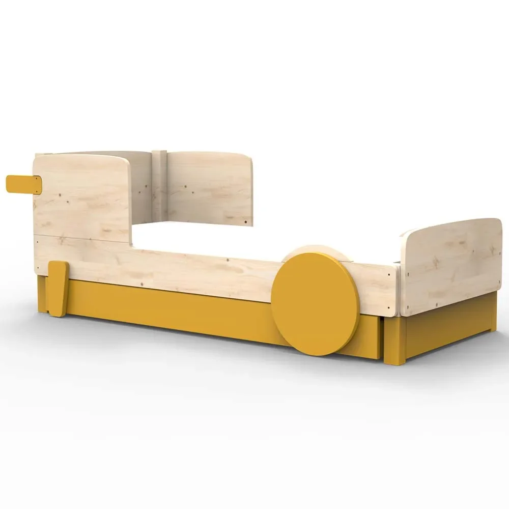 "Mathy by Bols Einzelbett "Discovery" met bedlade, Kleurelementen: oker image"