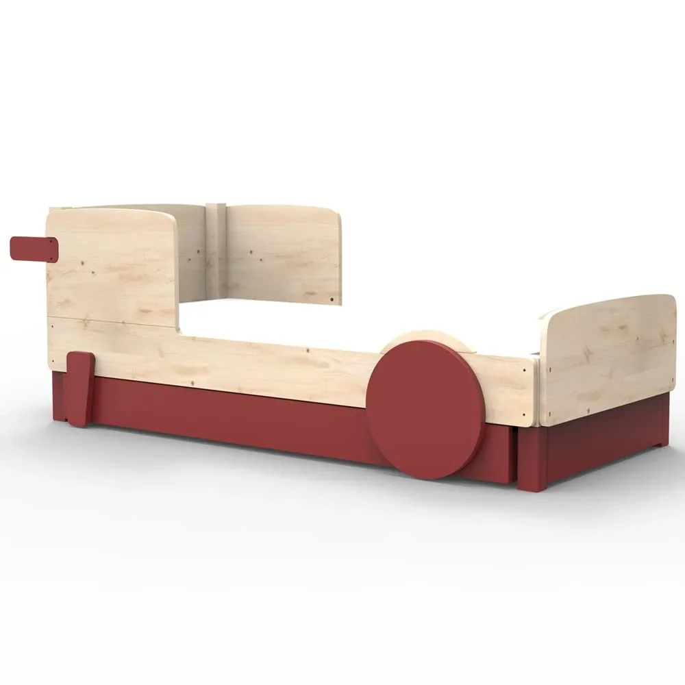 Mathy by Bols Einzelbett "Discovery" met bedlade, Kleurelementen: Marsala