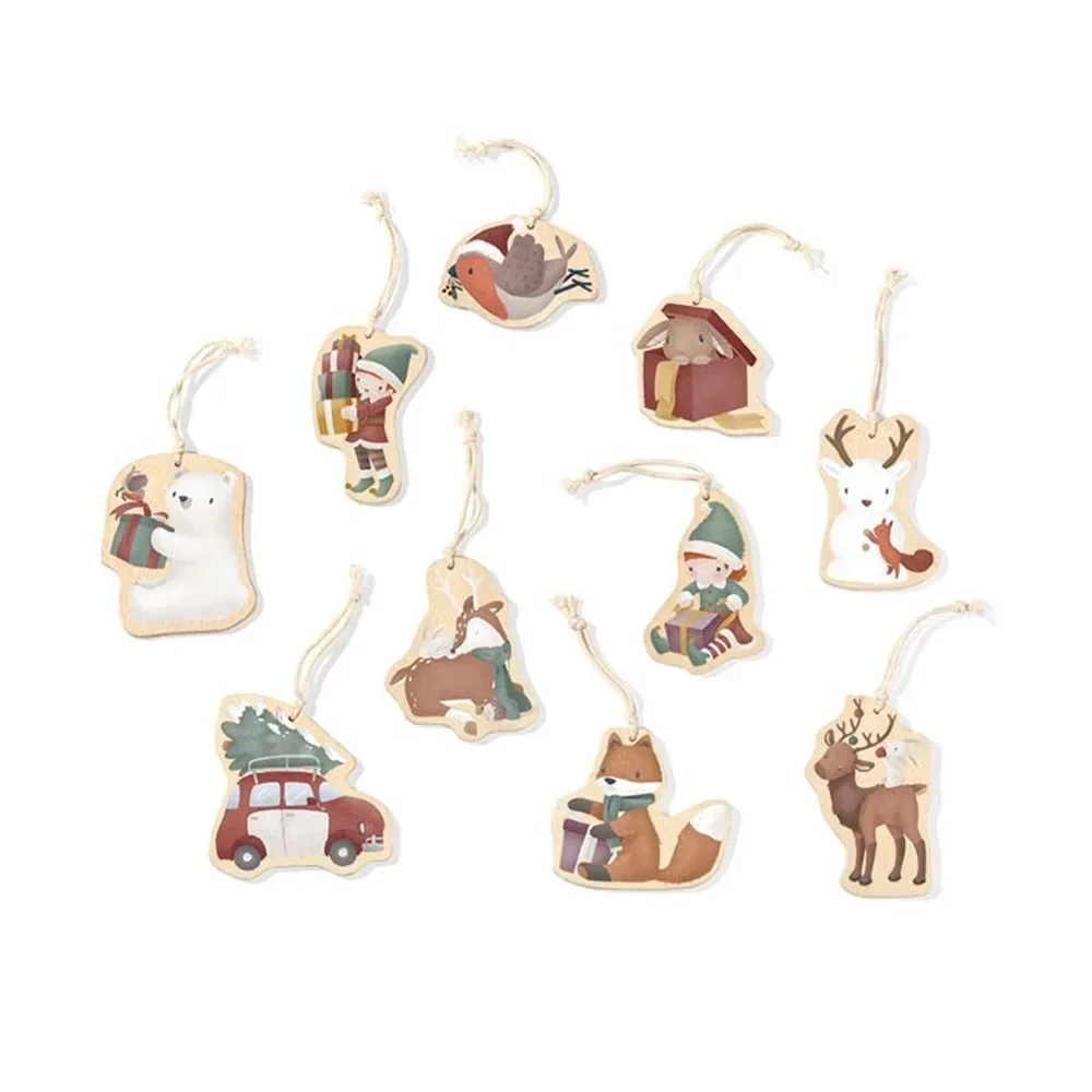 Little Dutch kerstboomversiering, kerstboomdecoratie, kerstversiering - hout