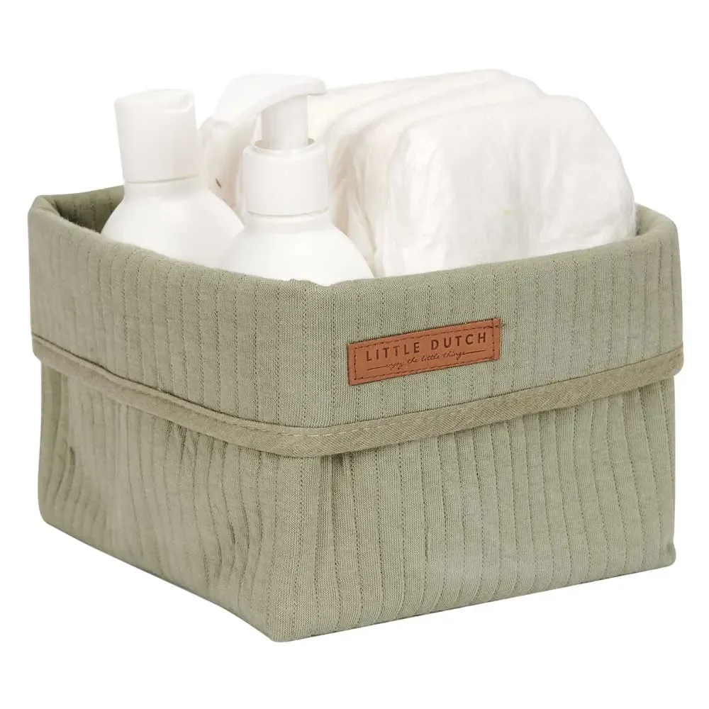 "Little Dutch Mandje klein effen olijf "Pure Olive image"