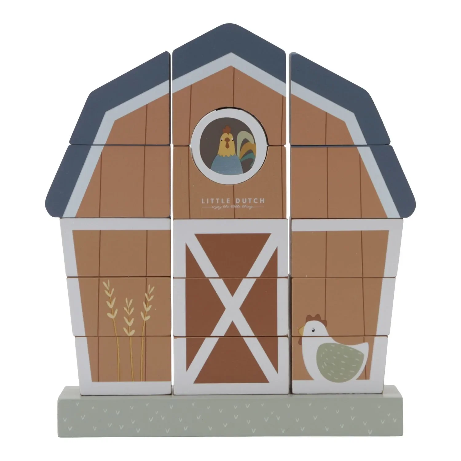 "Little Dutch Stapelspel Boerderijhuis Little Farm, 20x5x18,5x5,5 image"