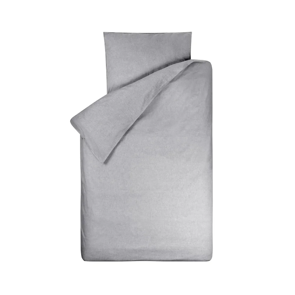 "Bink kinderbeddengoed Bo uni grijs 100 x 135 image"