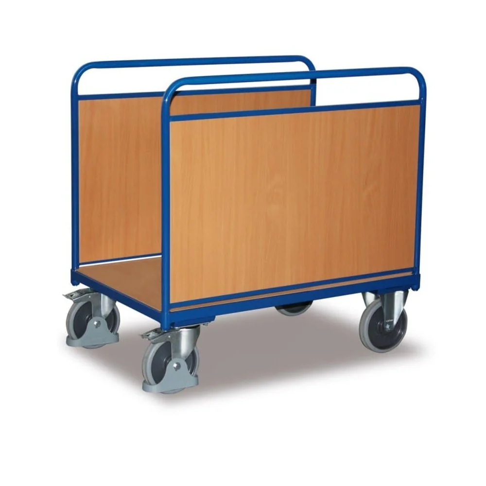 "Zijbeugelwagen met houten wand, EasySTOP, Type M, 500kg image"