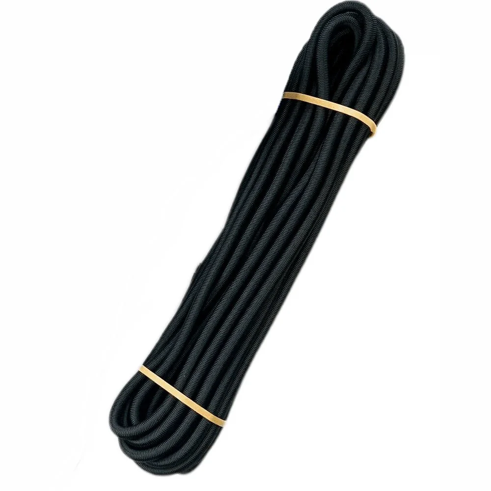 "Zwart Expanderseil 6mm 10m, Elastisch Gummiseil voor Tuin en Meer image"
