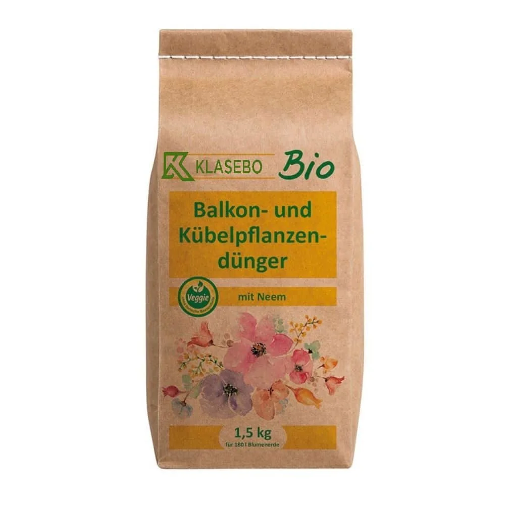 Biologische Balkon- & Kübelplantenmest met Neem, 1,5 kg