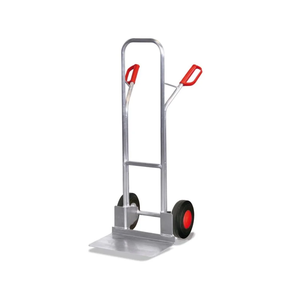Aluminium Steekwagen 200 kg - Grote Schop & Massief Rubber Banden