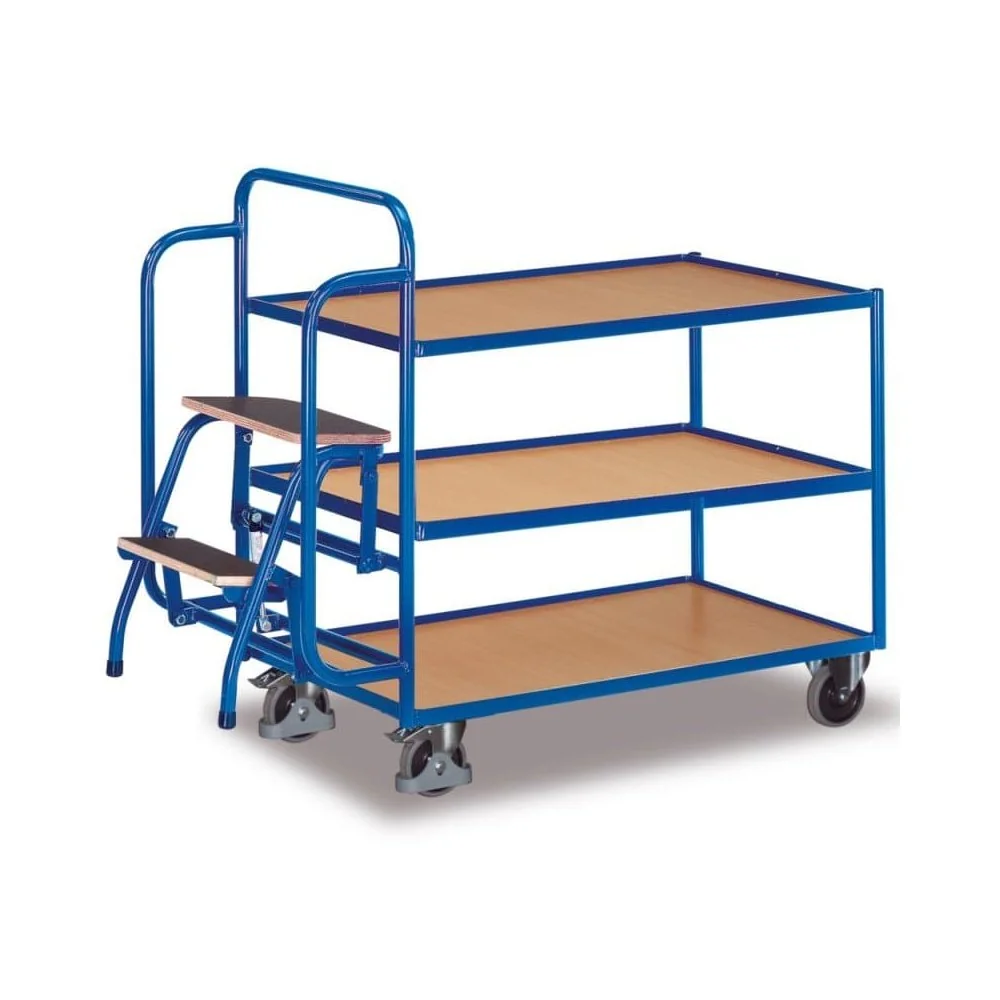 "XL Magazijnwagen met 3 Plateaus - 250kg image"