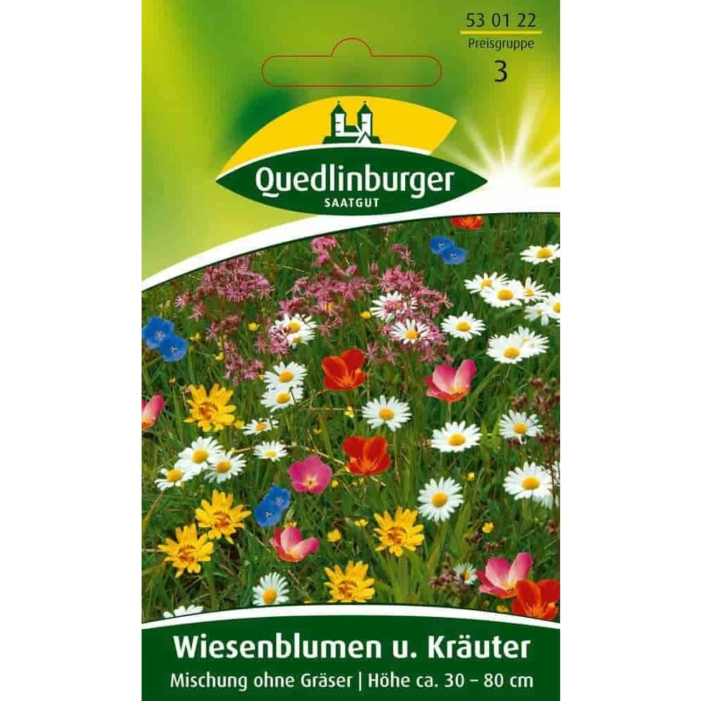 "Bloemenzaad Mengsel: Wilde Bloemen en Kruiden voor een Kleurrijke Bloemenweide image"