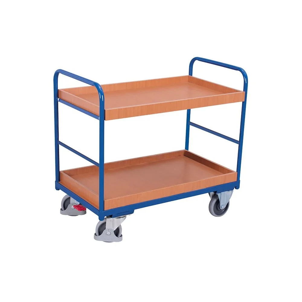 "Etagewagen met 2 Tabletten 250 kg Draagvermogen Type L + EasySTOP image"