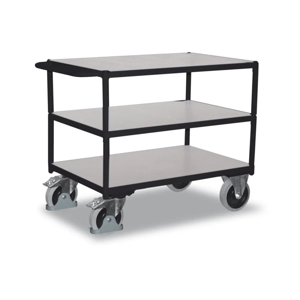 Zware ESD tafelwagen met 3 laadoppervlakken Type M + EasySTOP