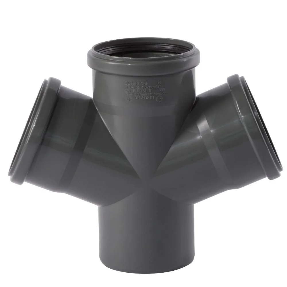 HTsafeDA Dubbele Afvoerbuis 110mm 67°, Afvoersysteem