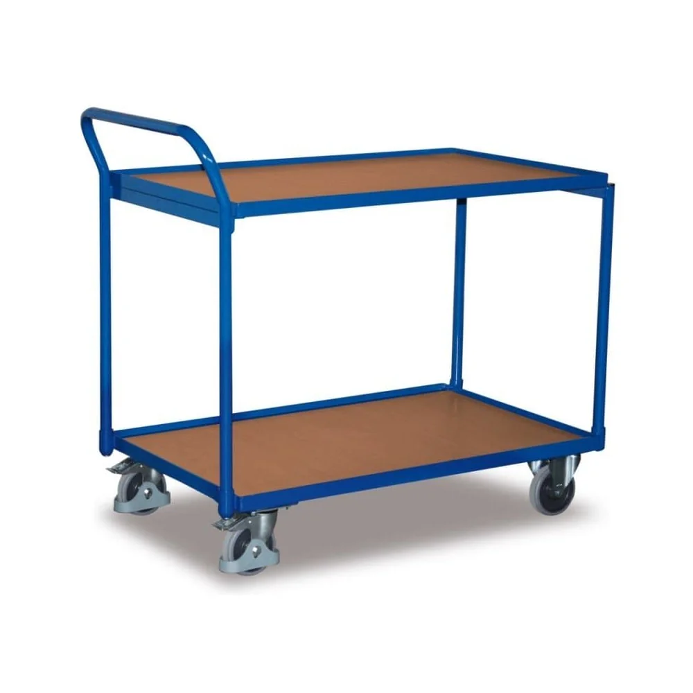 "Tafelwagen 250 kg met 2 laadvlakken hoge duwbeugel Type L + EasySTOP image"