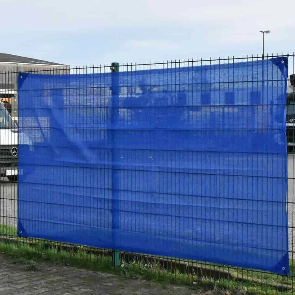 "Blauw Bouwheknet 1,80m x 3,45m - Schermdoek & Privacy Net image"