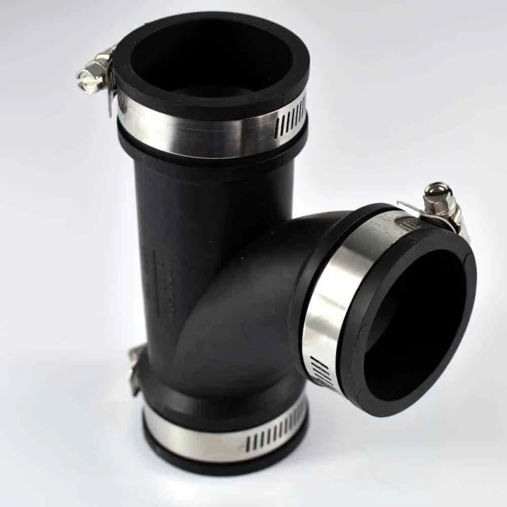 "Flexibel PVC T-stuk 90mm - Buizen Verbinden Zonder Lijm image"