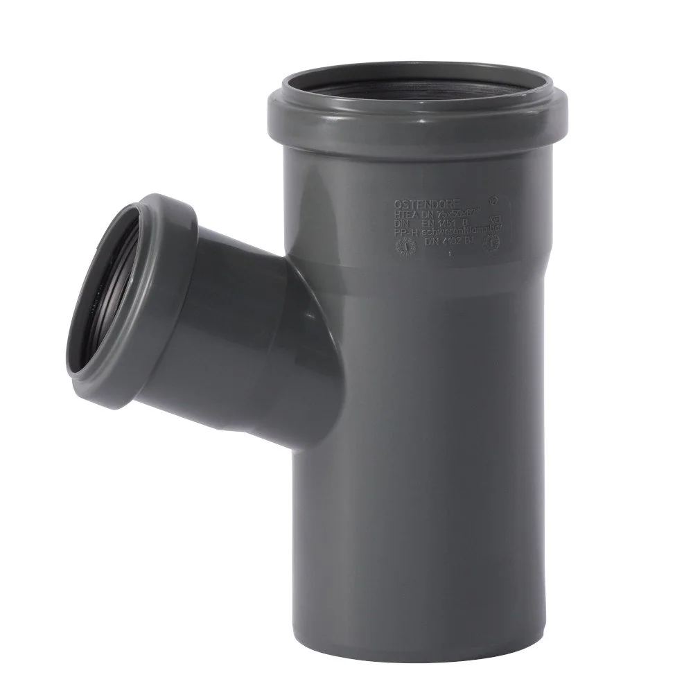 "HT Afvoertak DN75/50 67 Graden - Afvoerbuis voor Huis & Tuin image"