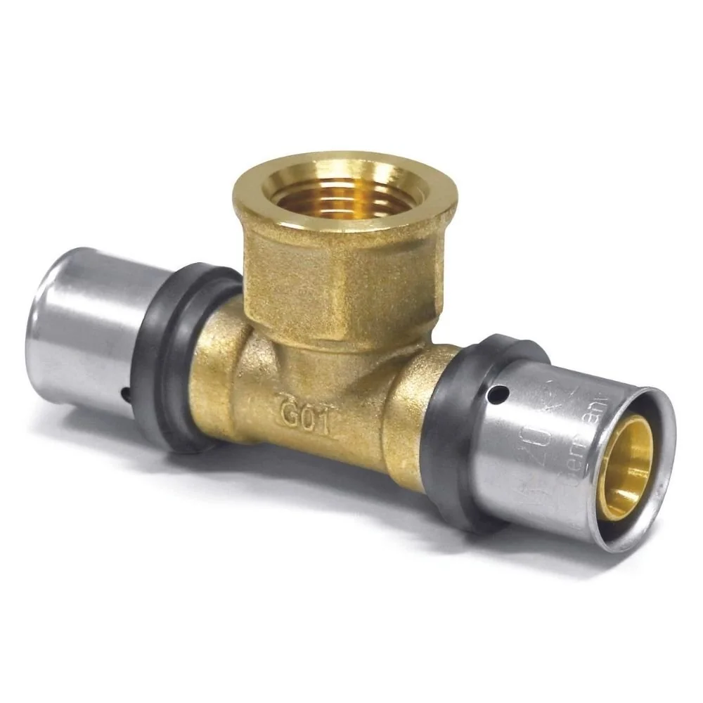 "Persfitting T-stuk 32 mm met 1/2" Binnendraad image"