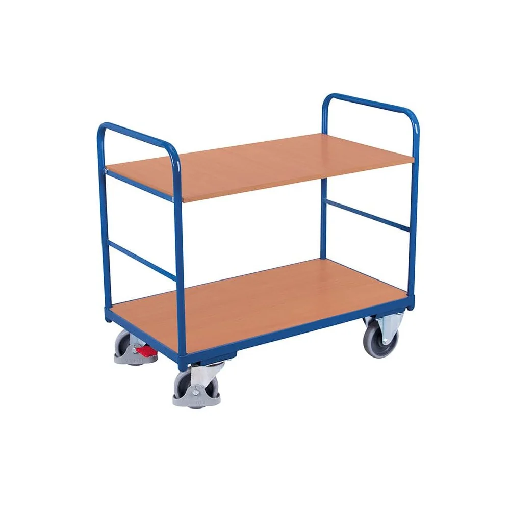 "Etagenwagen met 2 planken 250 kg draagvermogen Type L + EasySTOP image"