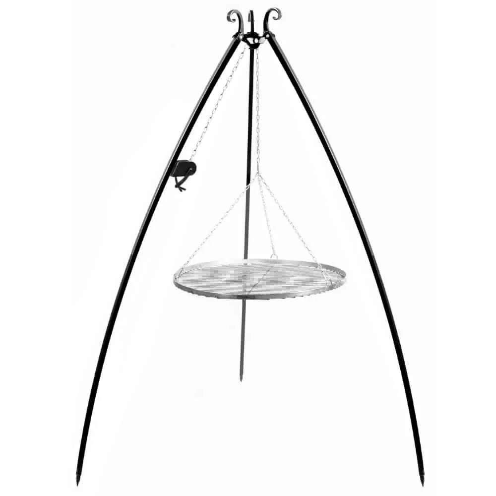 "Schwenkgrill met RVS Rooster 60cm, Driepoot Grill 200cm & Kurbel image"