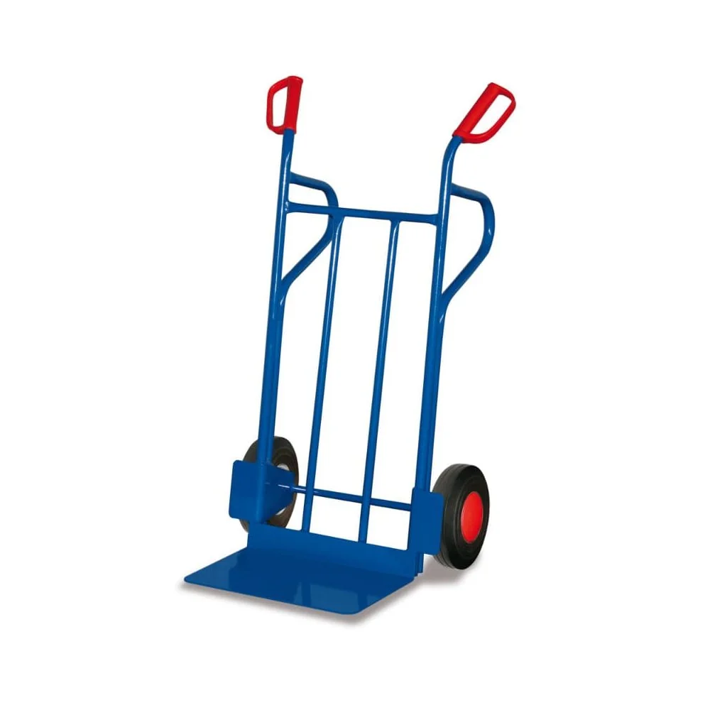 "Stalen buis steekwagen 250 kg met extra grote schep en standaard volrubber banden 690 x 710 x 1200 mm image"