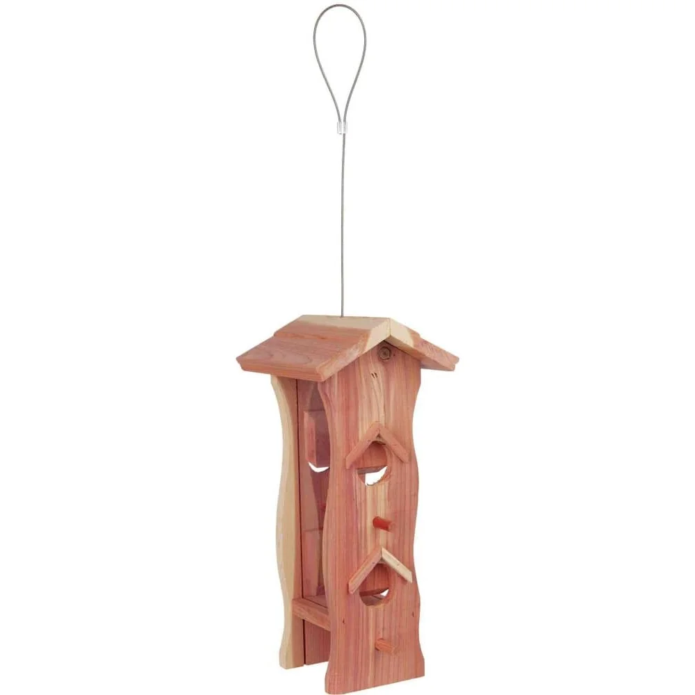 "Vogelvoederhuisje Hout met Dak - Hangend Voederhuisje voor Tuin image"