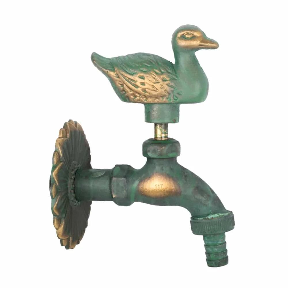 "Tuinkraan Nostalgisch Eend, Messing Patina, 1/2" image"