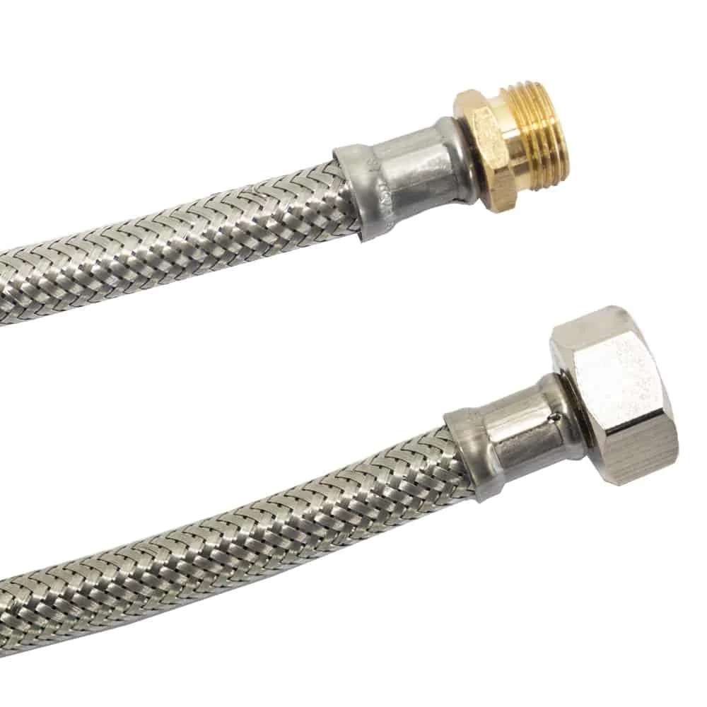 "Flexibele waterslang RVS DN8, 3/8" AG x 1/2" aansluitslang 2000mm image"