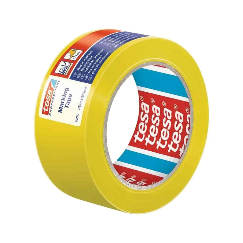 "Bodemmarkeringstape Geel PVC 50mm x 33m | Vloermarkering image"