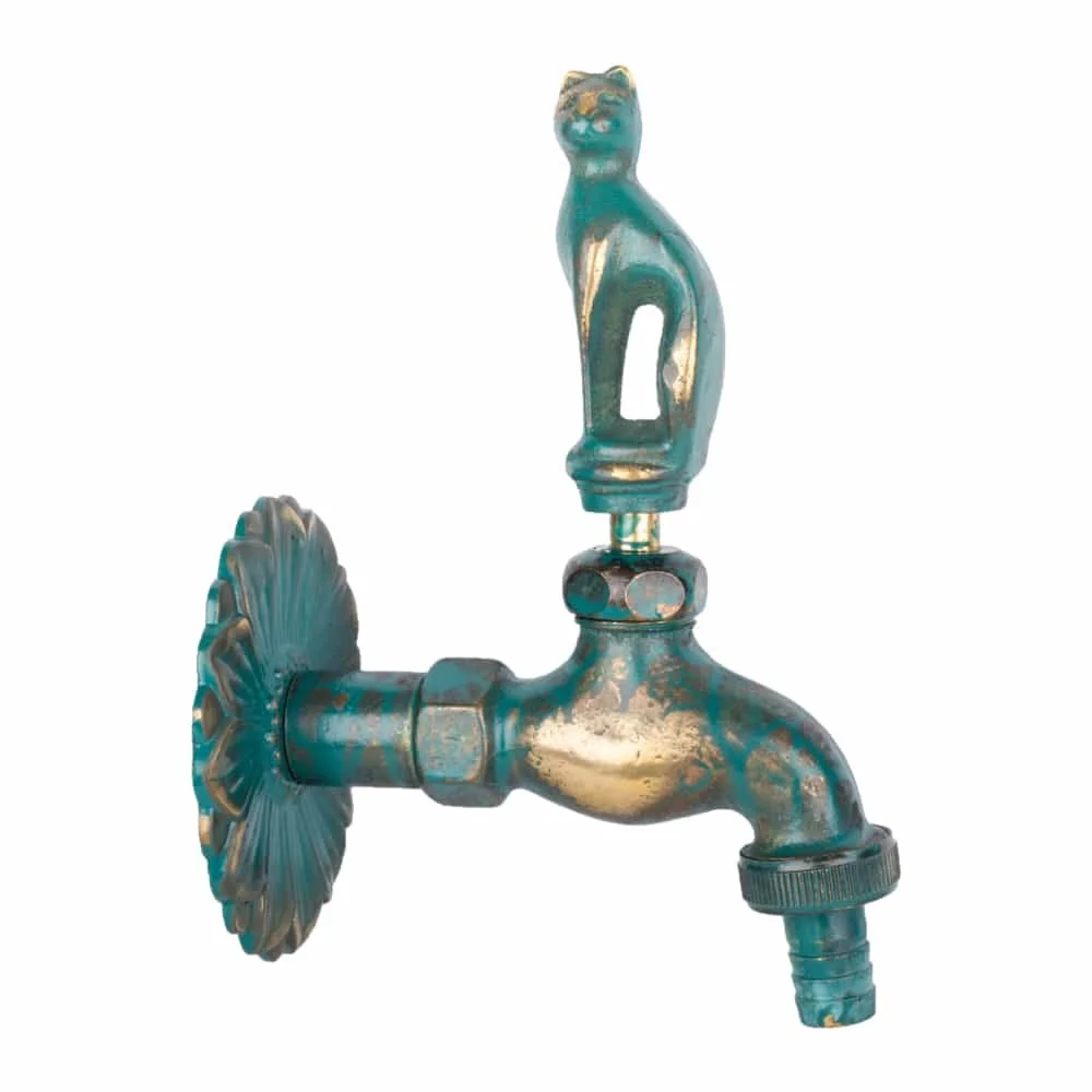 Nostalgische Tuinkraan Kat Patina 1/2"