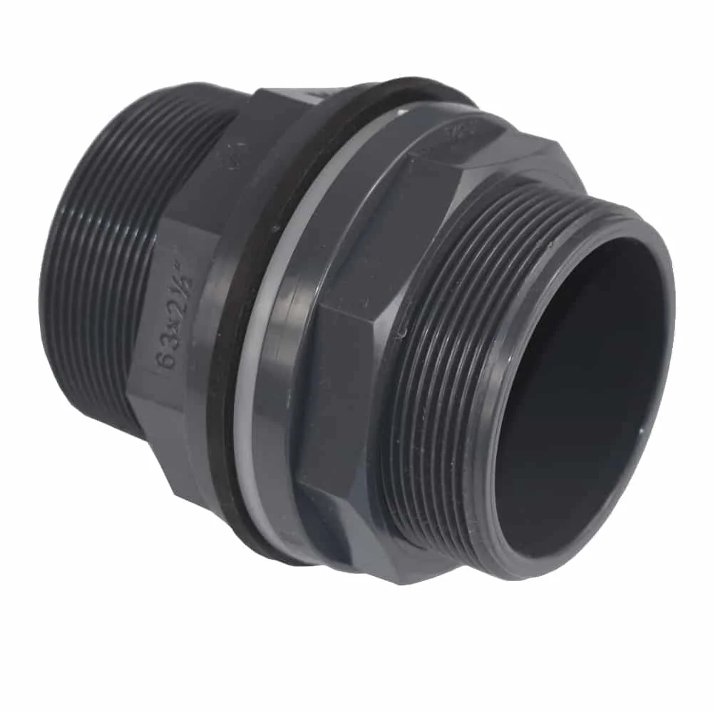 "PVC Doorvoer 63mm, Kleefmof x Buitendraad, PN10 image"