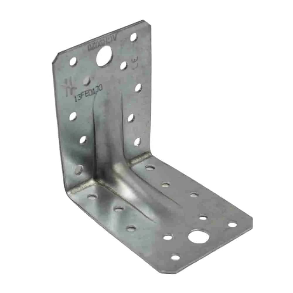 "Verzinkte Hoekverbinder Hout met Rib 88x88x65x2 mm - Houtverbinder image"