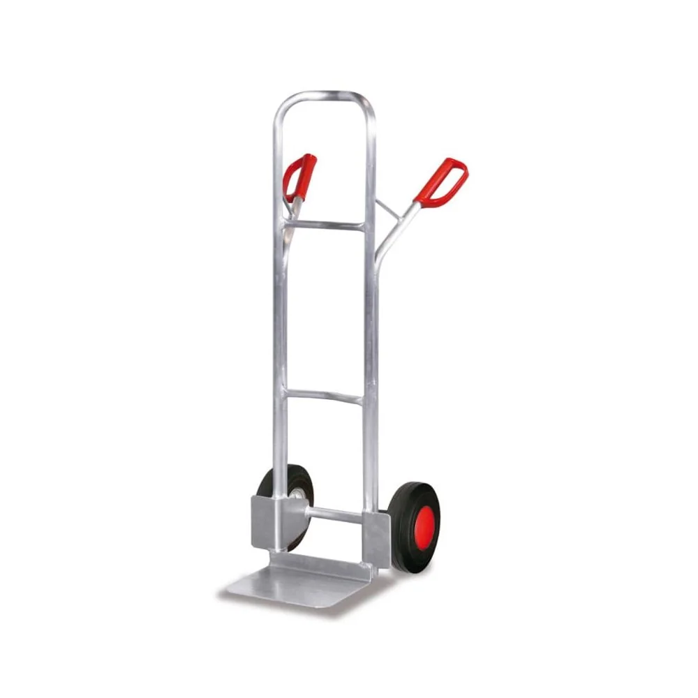 "Aluminium Steekwagen 200 kg met Vol Rubber Banden image"