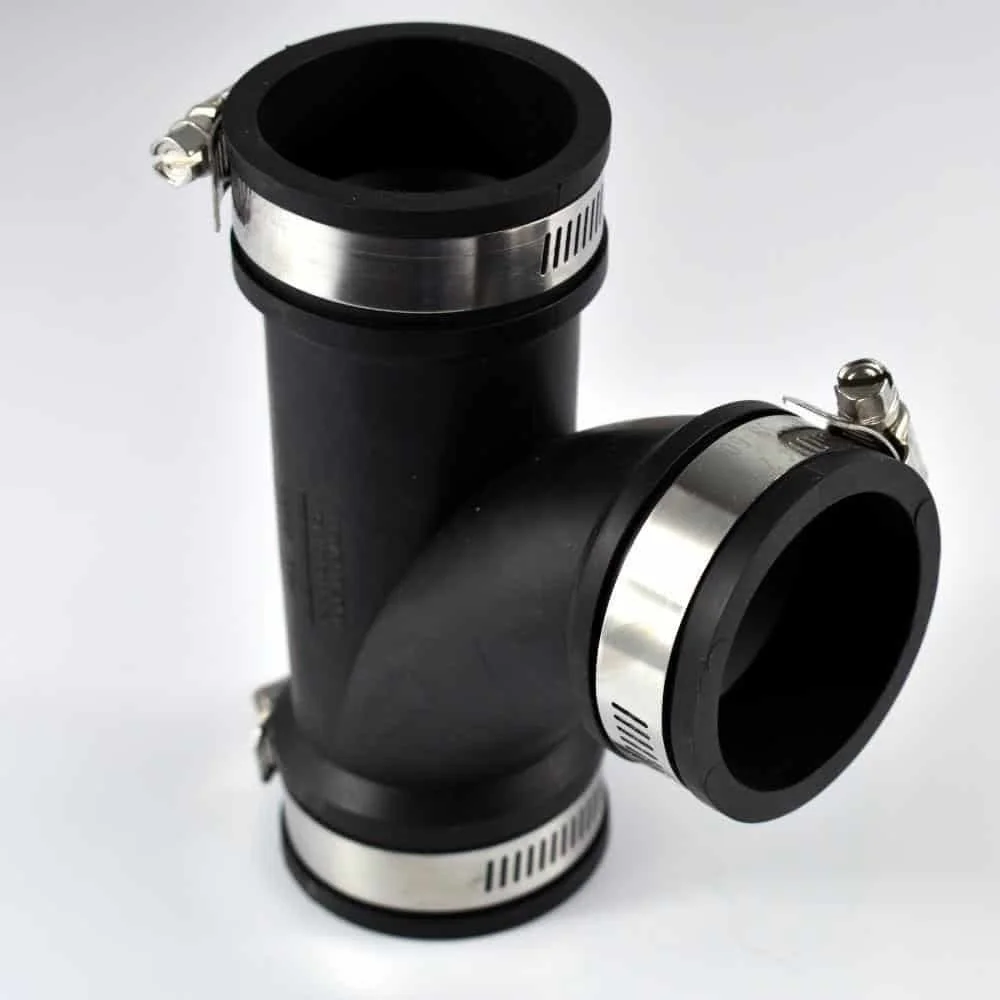 "Flexibel PVC T-stuk 63mm - Gemakkelijke Rohrverbinder zonder lijmen image"