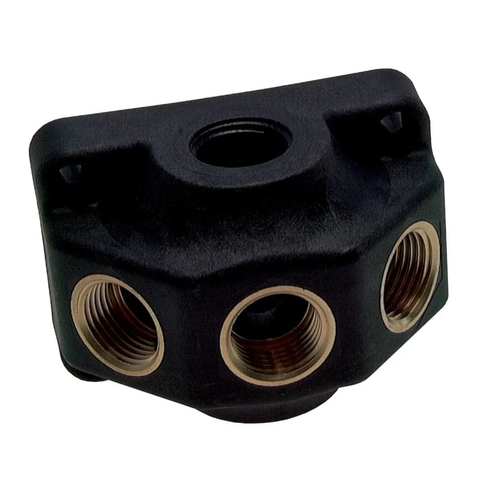 Perslucht Wandcontactdoos - 4-voudige Verdeler met 1/2" Draad