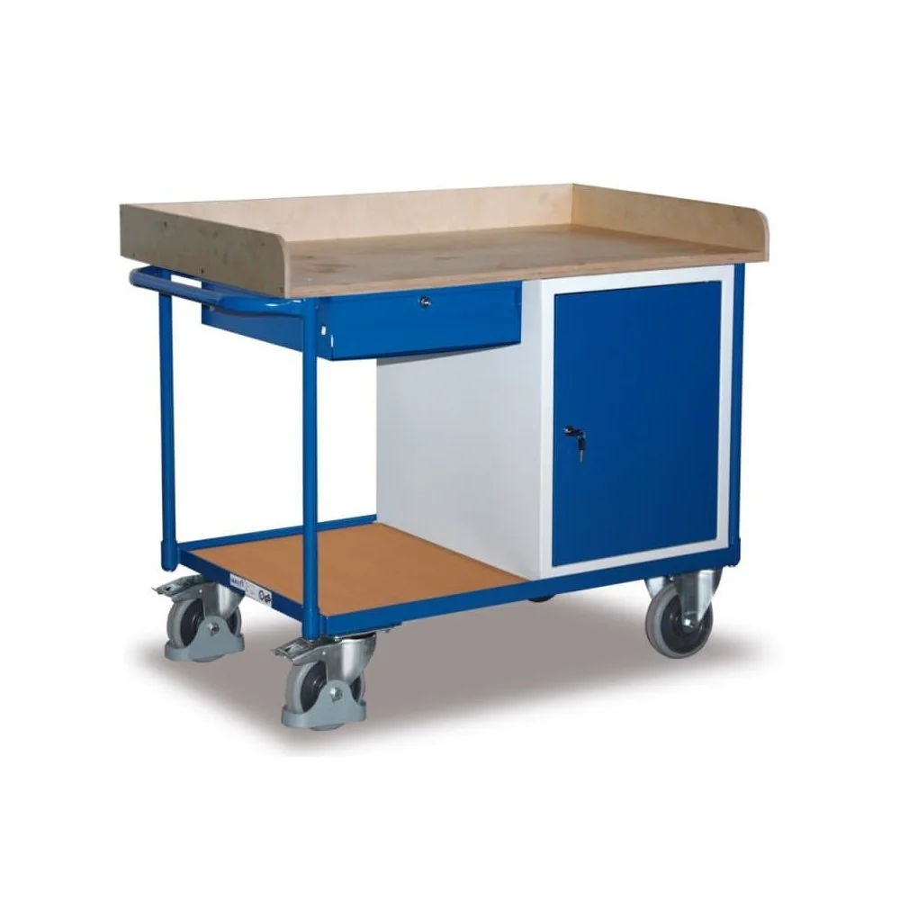 "Gereedschapswagen met lades, kast en 2 plateaus, 400 kg image"