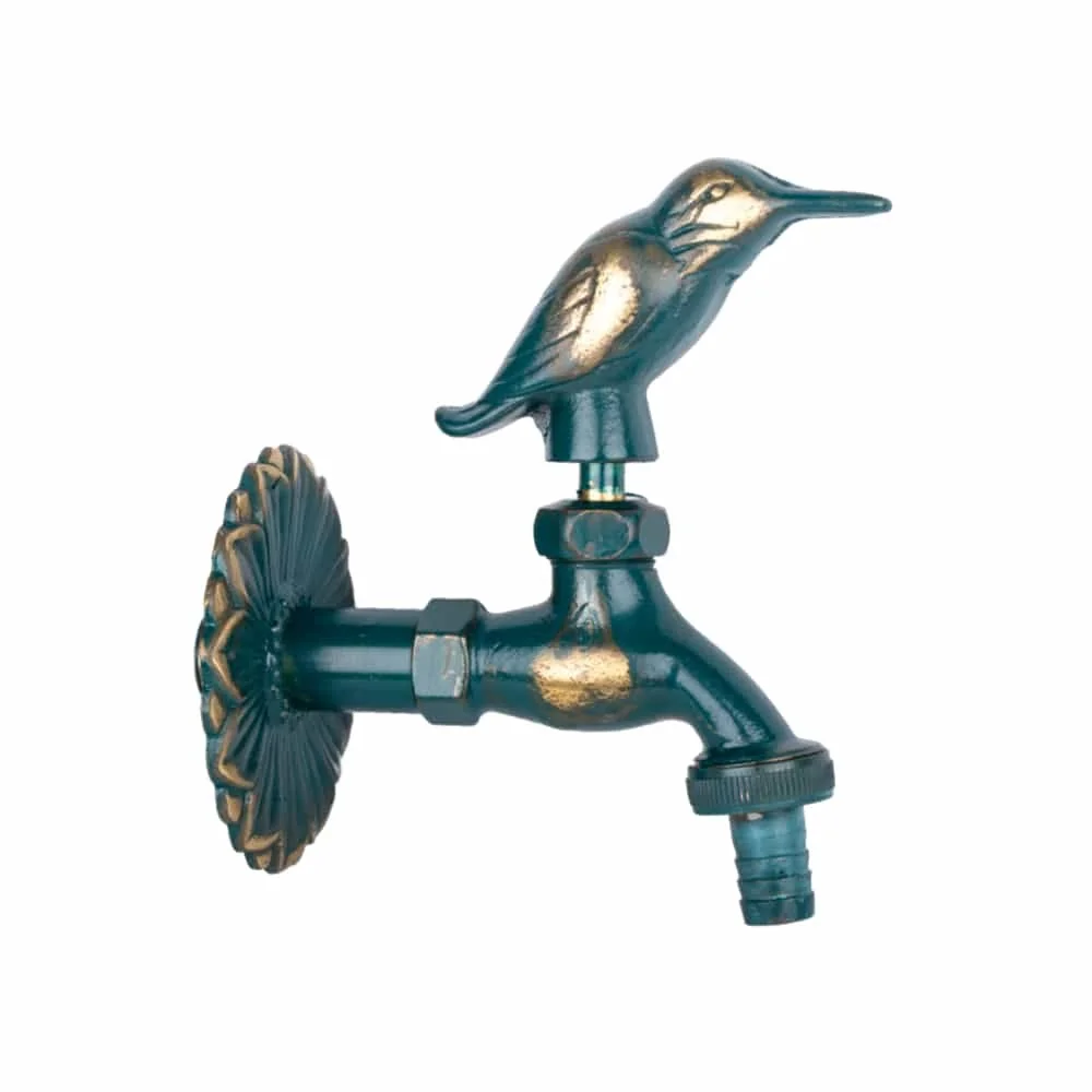 "Nostalgische Tuinkraan Vogel Patina - Buitenkraan image"